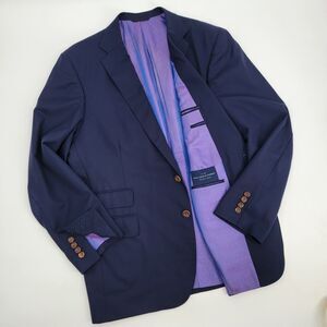 Custom Holland & Sherry Savile Row Navy Sport Coat 44R Full Canvas Union Made